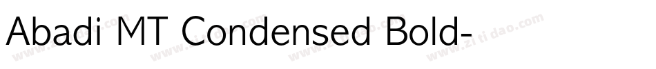 Abadi MT Condensed Bold字体转换